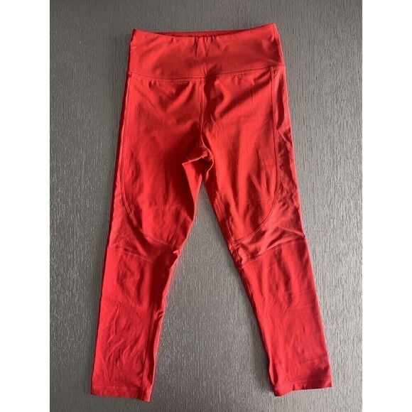 ALALA Vamp Cropped High Waisted Leggings Red Lava Size XS New Athletic Yoga - Picture 1 of 7